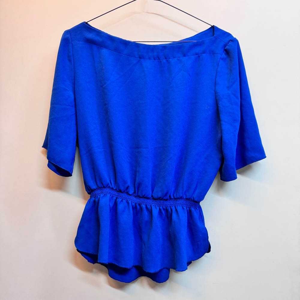 Aritzia Wilfred Blue Blouse Top Size S